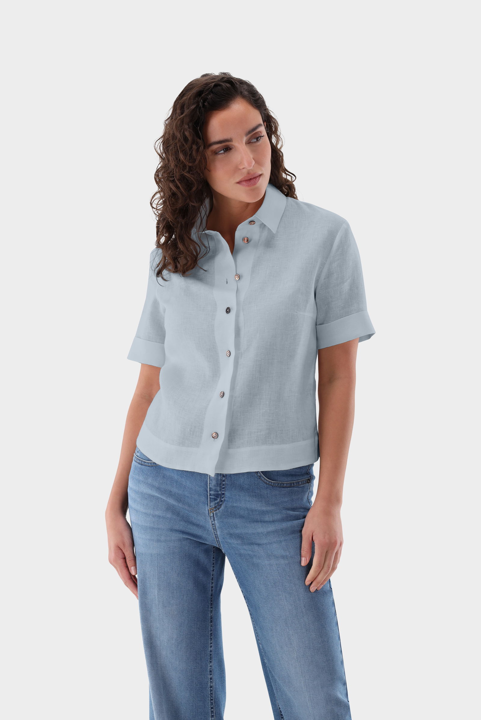 Kurzärmelige leinenbluse Clearance